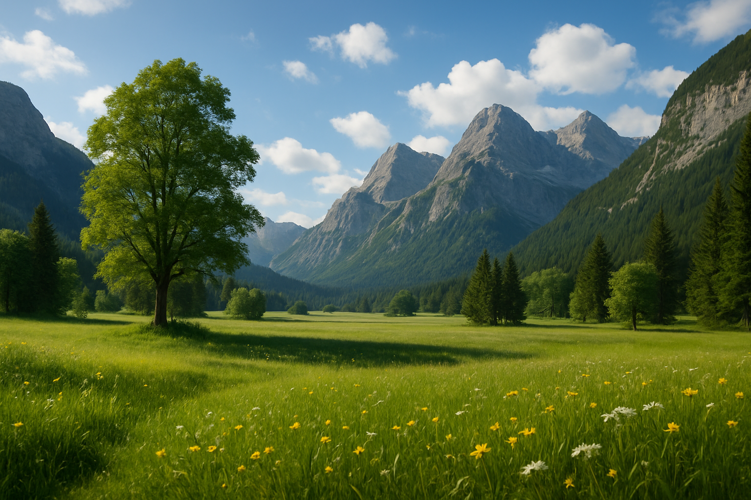 natura con montagne sullo sfondo